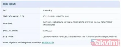 İstanbul’un 11 ilçesinde su kesintisi Arnavutköy, Zeytinburnu, Sarıyer... Sular ne zaman gelecek?