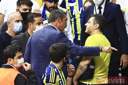 Fenerbahçe’de Ali Koç’un sinirleri bozuldu! Basketbol maçında taraftarla tartıştı