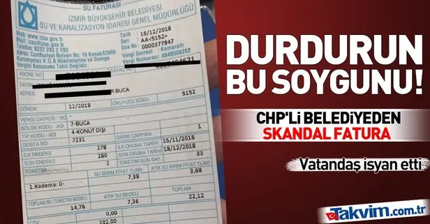 CHP’li belediyeden vatandaşa skandal su faturası