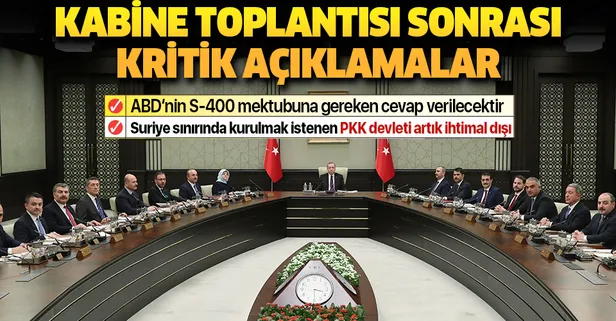 Son dakika... Kabine toplantısının ardından kritik S-400 açıklaması: Eş zamanlı olarak sızdırılması ciddiyetsizliktir