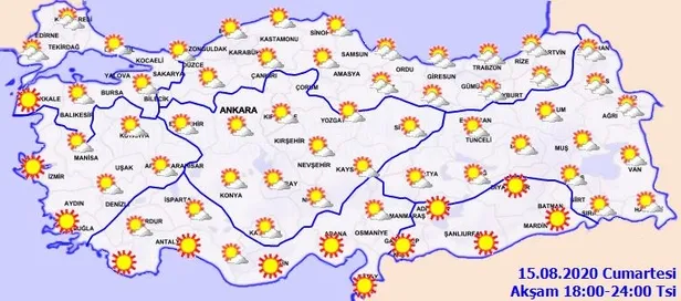 HAVA DURUMU | Meteorolojiden o illere sağanak uyarısı | 15 Ağustos 2020 hava nasıl olacak?-4