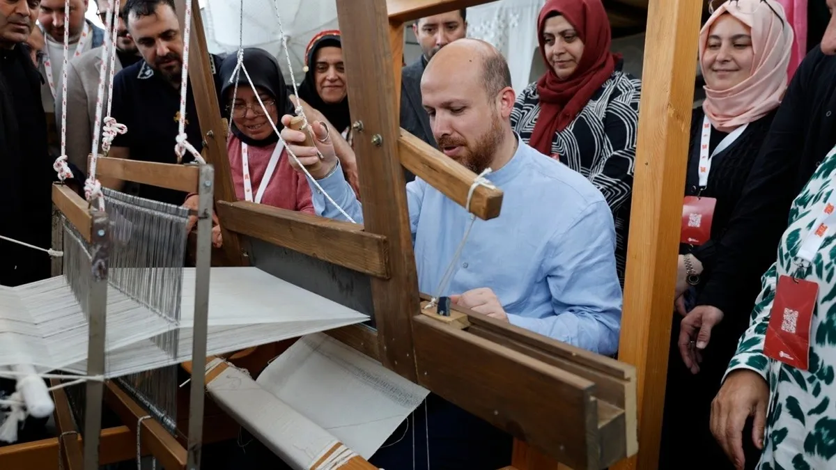 Bilal Erdoğan, 8. Etnospor Kültür Festivali'nde Geleneksel Dokuma Sanatını Deneyimledi
