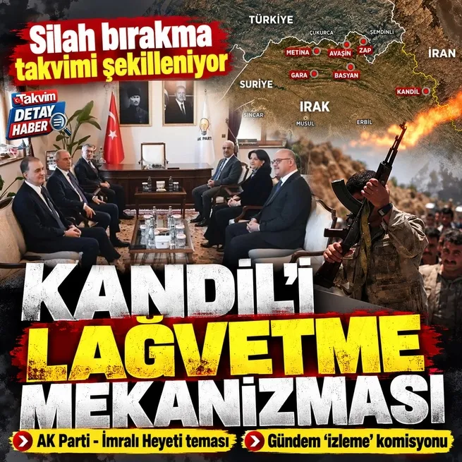 PKKnın silah bırakma takvimi şekilleniyor! AK Parti ile DEM Parti İmralı heyeti bir araya geldi: Gündem izleme komisyonu