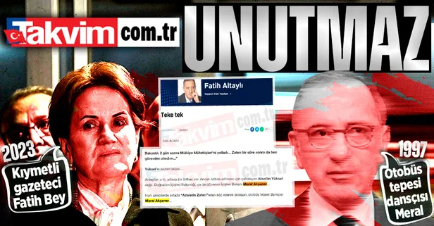 Arşiv unutmaz! Akşener'den kendisine 'otobüs striptizcisi' imasında bulunan Fatih Altaylı'ya 'kıymetli gazetecilik' methiyesi