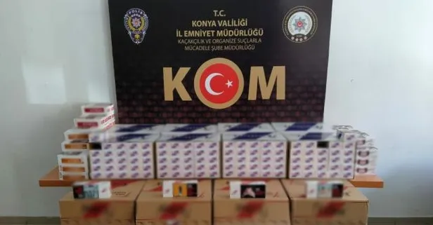 Konya'da 161 bin 400 makaron ele geçirildi