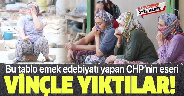 CHP’li Torbalı Belediyesi’nde büyük skandal! Üreticilerin pazarı vinçle yıkıldı