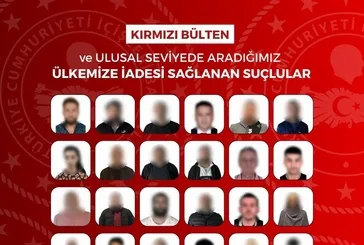 Kırmızı bültenle aranan 23 toplamda 41 firari Türkiye’ye iade edildi