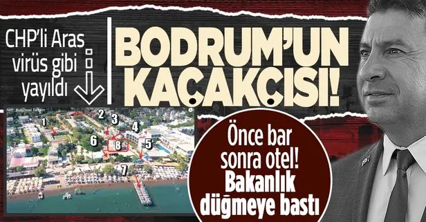’Kaçak avcısıyım’ diyen CHP’li Bodrum Belediye Başkanı Ahmet Aras’ın oteli kaçak çıktı! Bakanlık harekete geçti