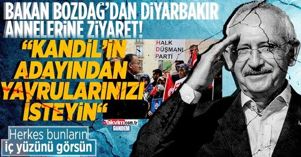 Adalet Bakanı Bozdağ’dan Diyarbakır annelerine çağrı: Kılıçdaroğlu’ndan yavrularınızı isteyin!