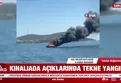 Kınalıada açıklarında tekne yangını