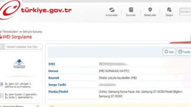 E Devlet Cep Telefonu Imei Kayit Islemi Nasil Yapilir 2021 Internetten Cep Telefonu Imei Kaydi Sorgulama Ekrani Takvim