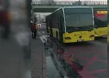 Güngören'de İETT otobüsünde yangın paniği