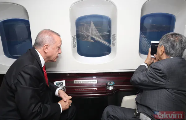 Başkan Erdoğan Malezya Başbakanı Muhammed'e İstanbul'u havadan tanıttı - 8