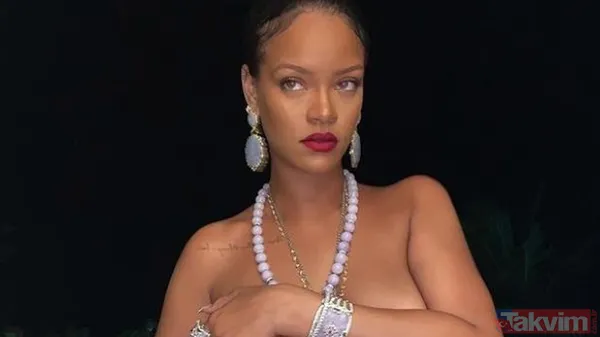 Rihanna hamile kaldığından beri giyinmiyor 'utanacak değilim' diyor! Kendini tepeden tırnağa iplerle bağladı açtıkça açıyor - 1