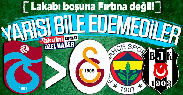 Son dakika Trabzonspor haberleri... 3 büyüklerden büyük hüsran! Galatasaray, Fenerbahçe ve Beşiktaş'ı toplasan Trabzonspor etmiyor!-1