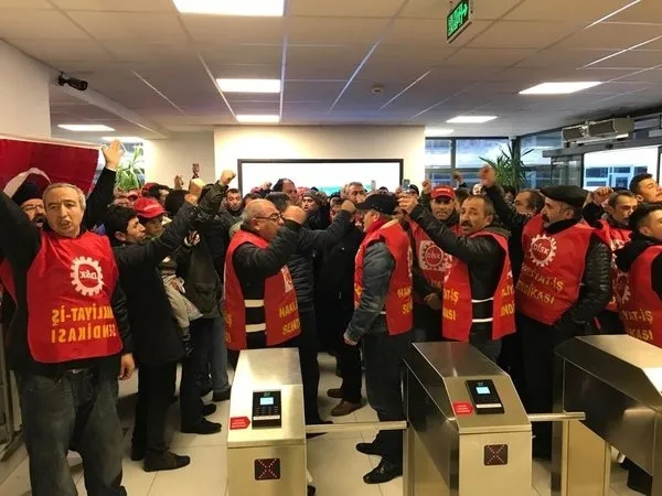 250 işçi CHP'li Çankaya Belediyesini bastı-1