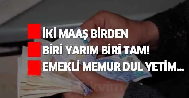 İki maaş birden biri yarım, biri tam! Emekli, memur, dul, yetim...