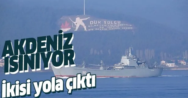 Rus savaş gemileri Akdeniz'e iniyor