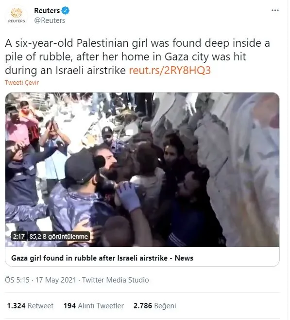 teror-devleti-israili-koruyan-bir-tutum-sergileyen-reuters-sosyal-ablukaya-alininca-pes-etti-israeli-airstrike-1621267686220.jpg Terör devleti İsrail'i koruyan bir tutum sergileyen Reuters 'sosyal abluka'ya alınınca pes etti: 'İsraeli airstrike'-8