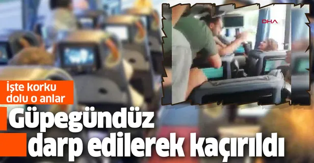 Otobüsün önünü kesip, kadını darp ederek kaçırdılar! O şahıslar yakalandı...