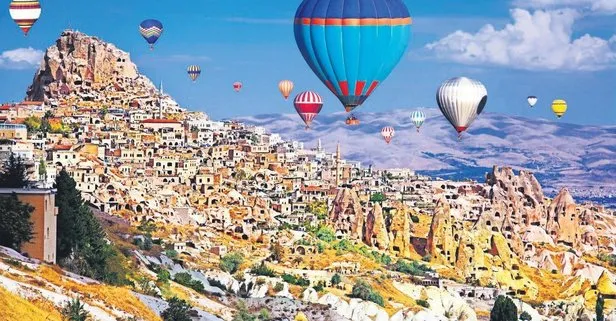 Altı şehir üstü peri bacası! Kapadokya...