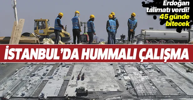 Son dakika: Atatürk Havalimanı'ndaki hastane inşaatında bina yapımı başladı! Son durum havadan görüntülendi