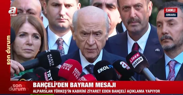 MHP Genel Başkanı Devlet Bahçeli Alparslan Türkeş'in kabrinde! Flaş Cumhur İttifakı mesajı: Bizde çatlama olmaz