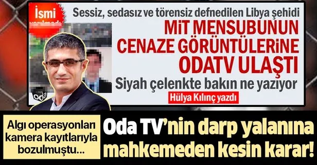 Oda TV’nin darp yalanına mahkemeden kesin karar!