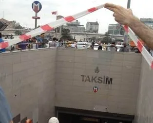 Taksim metro istasyonu kapatıldı
