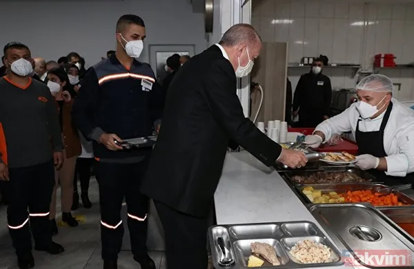 Başkan Recep Tayyip Erdoğan Gaziantep'te işçilerle yemek yedi - 2
