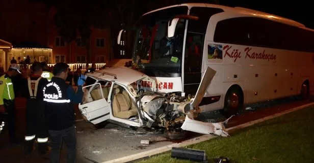Kırşehir’de yolcu otobüsü otomobile çarptı: 3 ölü