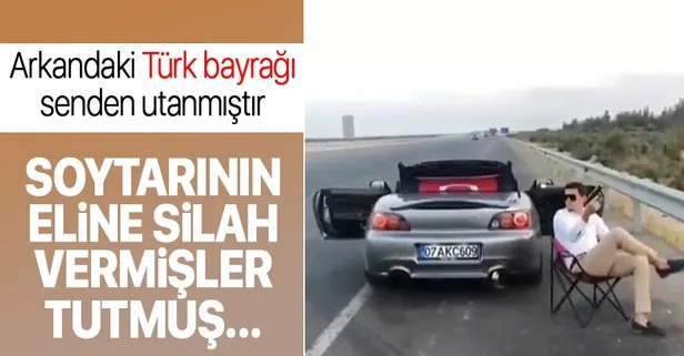 Lüks aracını arkasına alıp, havaya ateş açan otoyol magandasına tepki gösteriliyor