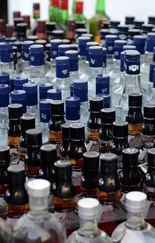 Adana'da 319 şişe sahte içki ele geçirildi
