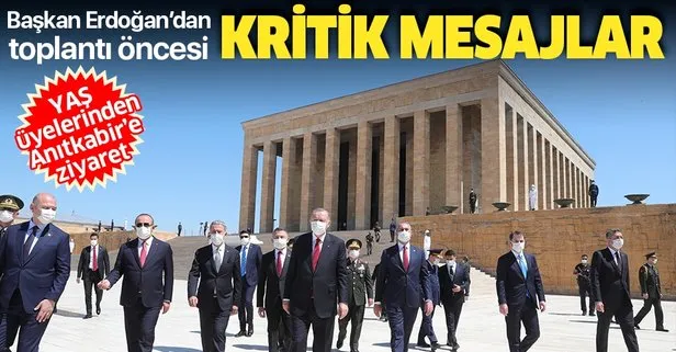 Son dakika: Başkan Erdoğan ve YAŞ üyeleri Anıtkabir’i ziyaret etti
