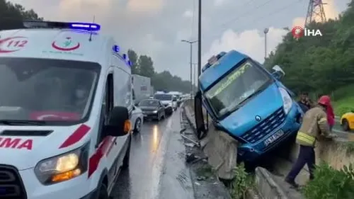 Kartal TEM bağlantı yolunda zincirleme kaza!