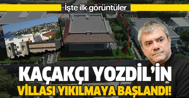 Son dakika: Sözcü Gazetesi yazarı Yılmaz Özdil'in kaçak villasında yıkım çalışmaları başladı! İşte ilk görüntüler!