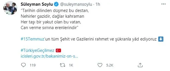 Siyasilerden şanlı direnişin 5. yılında 15 Temmuz mesajları-3