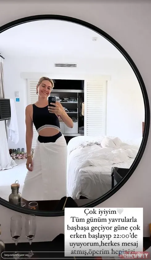 Halit Ergenç’in 15 yıllık eşi en doğal haliyle... 3 çocuk annesi Bergüzar Korel’den yatak odasında “Çok iyiyim” pozu! - 6