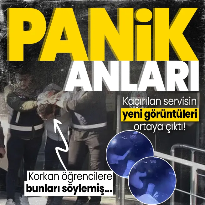 Kadıköyde kaçırılan servis minibüsünün yeni görüntüleri ortaya çıktı! Kabus dolu anlar