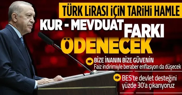 Başkan Erdoğan kabine sonrası duyurdu! Türk Lirası için tarihi hamle: Kur - Mevduat farkı ödenecek