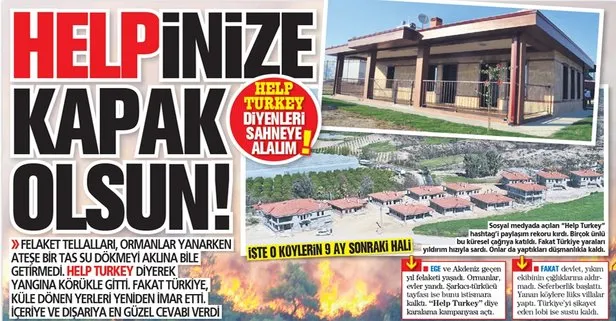 Help Turkey sloganları atanlara kapak olacak haber! Türkiye, küle dönen yerleri yeniden imar etti