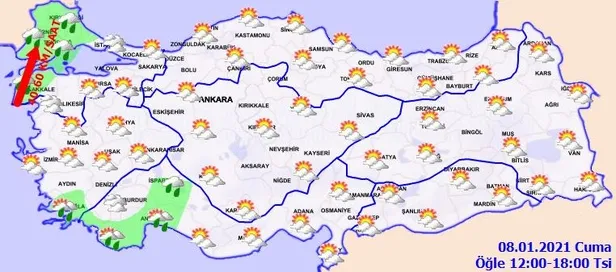 HAVA DURUMU | Meteorolojiden İstanbul ve birçok il için sağanak uyarısı | 8 Ocak 2021 hava nasıl olacak?-3