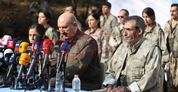 PKK Türkiye'den ve sınır hattından çekildi! Bildiriyi elebaşı Sabri Ok okudu: 25 terörist silahlarıyla beraber nereye gitti?