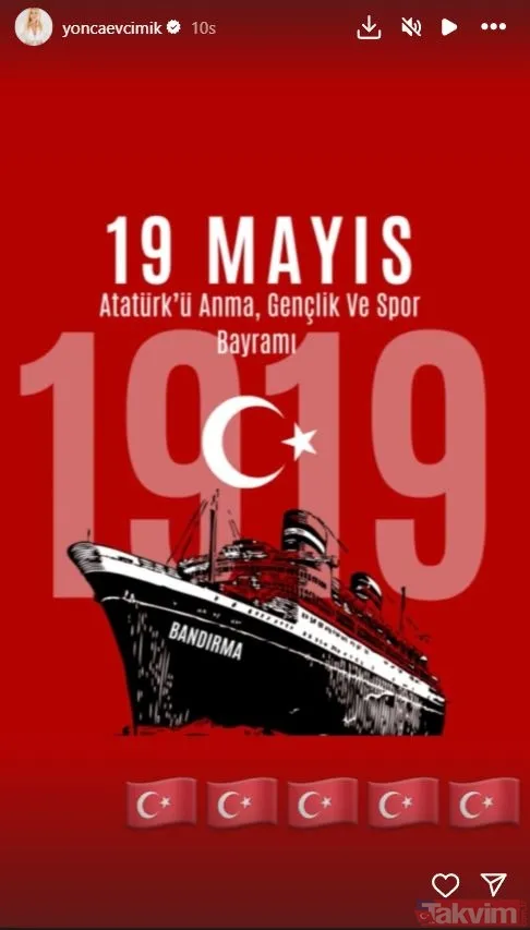 Ünlü isimlerden 19 Mayıs Atatürk'ü Anma, Gençlik ve Spor Bayramı paylaşımları! Müge Anlı, Emre Altuğ, Melis Sezen, Mine Tugay... - 13