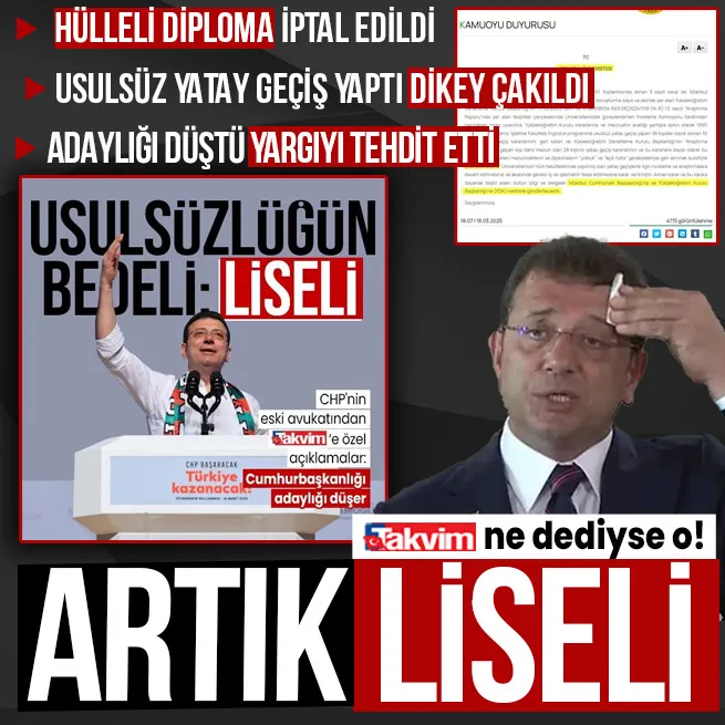 Ekrem İmamoğlunun diploması iptal edildi! İstanbul Üniversitesi duyurdu... Belgeler savcılığa ve YÖKe gönderilecek