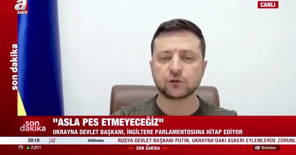 Ukrayna Devlet Başkanı Zelenskiy İngiltere Parlamentosuna konuştu: Asla pes etmeyeceğiz