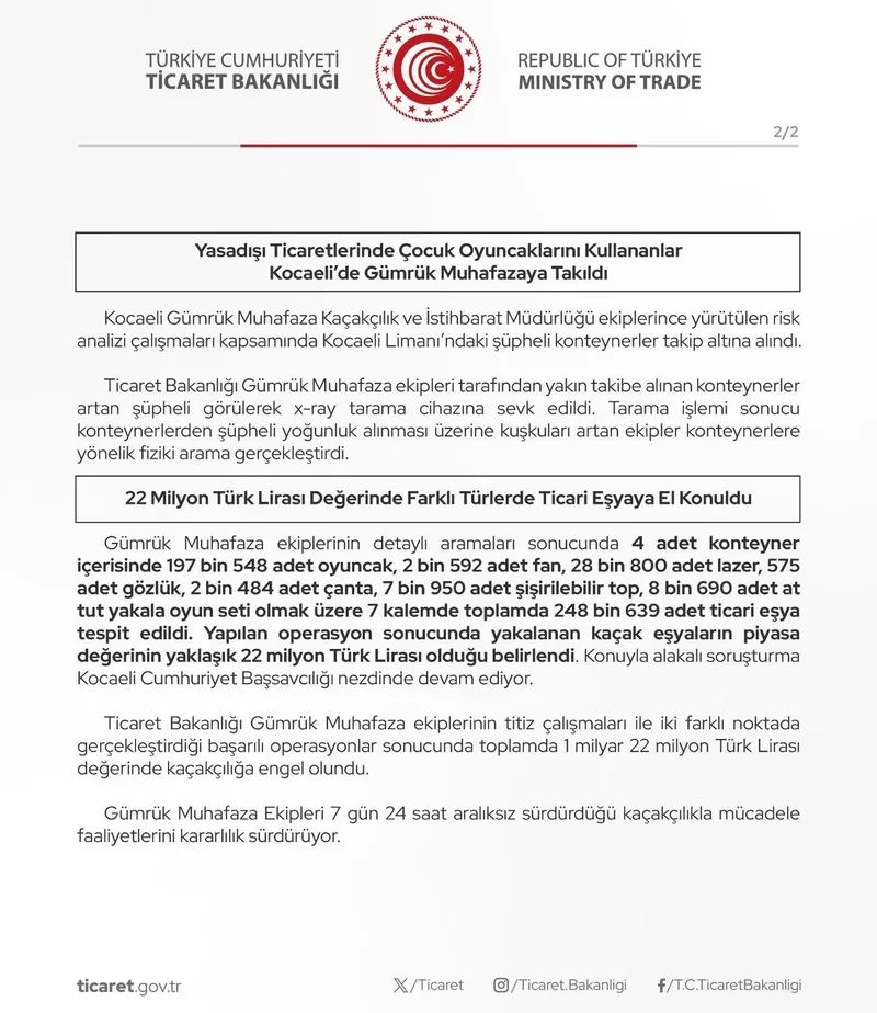 Ticaret Bakanlığı tarihi operasyonu duyurdu: 1 milyar TL değerinde kaçakçılığa engel olundu!-4