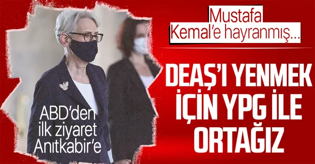 ABD Dışişleri Bakan Yardımcısı Wendy Sherman, Anıtkabir ziyaretinden sonra terör örgütü PKK/YPG'ye desteklerini yineledi