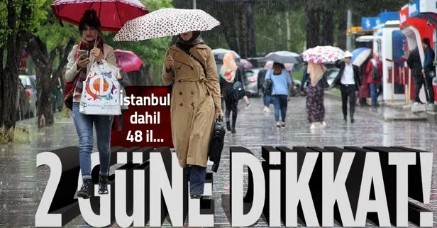 HAVA DURUMU | Bu iki güne dikkat! Alarm verildi! Meteorolojiden İstanbul dahil 48 ile uyarı | 13-17 Ekim