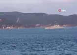Rus savaş gemisi Çanakkale Boğazı'ndan geçti